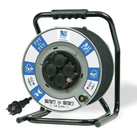 Prelungitoare, Fise si Triple - Derulator cu cablu electric 30ML, H05RR-F 3x1.5mm, 4xGZ16A (250V), IP44