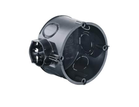 Doza aparat, montaj incastrat, 46 mm, Ø 60 mm, negru