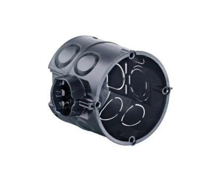 Doza aparat, montaj incastrat, 66 mm, Ø 60 mm, negru