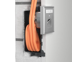 Doza aparat pentru electronice, montaj incastrat, 67 mm, Ø 60 mm, negru [1]