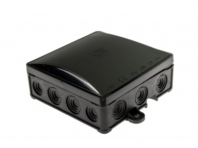 Doze de Legatura - Doza de derivatie aparenta, 14 intrari, IP54, 95x95x40mm, negru