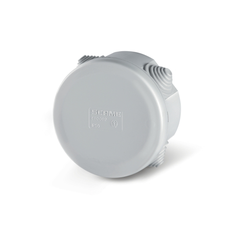 Doza de derivatie aparenta, 4 intrari, IP55,  Ø 80x40mm