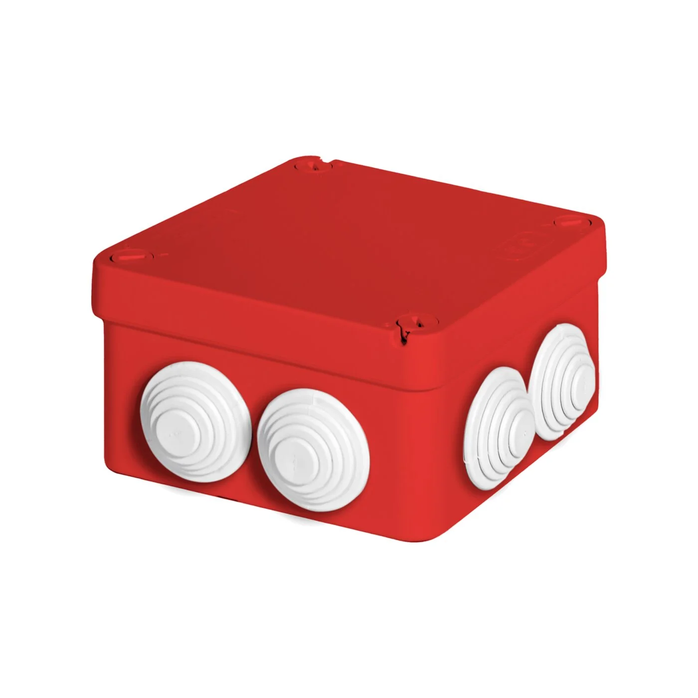 Doza de derivatie aparenta, 7 intrari, IP55, 110x110x60 mm, rosie