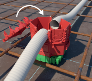 Doza pentru cabluri, B¹ 45° , in beton, Ø 60 mm [2]