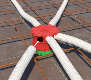 Doza pentru cabluri, B¹ 45° , in beton, Ø 60 mm [1]