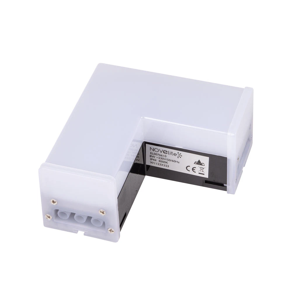 Corpuri de Iluminat Interior - Element L pentru Corp LED liniar interconectabil 8W 4000K IP44, negru