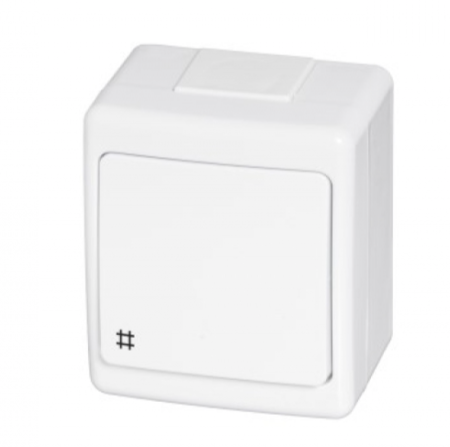 Aparataj de Exterior si Zone Tehnice - Intrerupator cap cruce aplicat alb, 16A, 250V, IP44