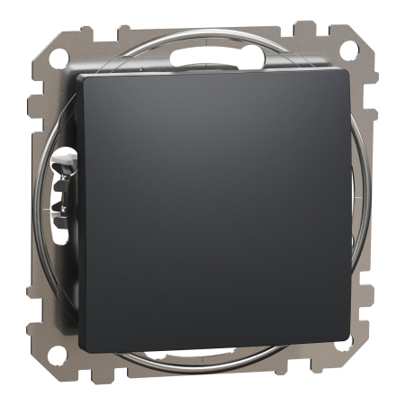 Aparataj Modular - Intrerupator simplu 10A, Sedna Design, antracit, SDD114101