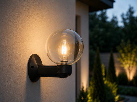 Lampa de gradina cu dulie E27, 20x26cm, 40W, IP44, transparent - Luca [2]