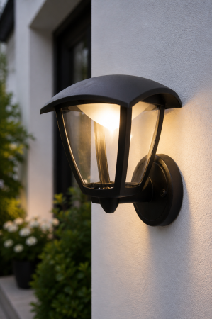 Corpuri de Iluminat Exterior - Lampa LED de gradina 640lm, 8W, lumină neutră, IP44, negru, orientare sus