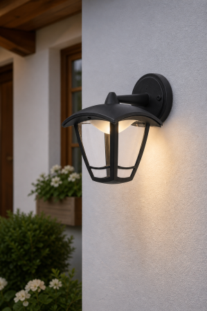 Corpuri de Iluminat Exterior - Lampa LED de gradina 640lm, 8W, lumină neutră, IP44, negru, orientare jos
