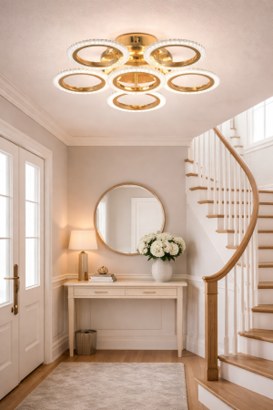 Corpuri de Iluminat Interior - Lustra Bright LED 60W 3CCT 5800lm auriu dimabila