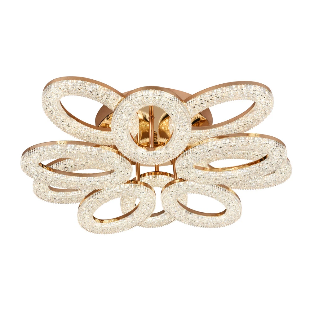 Lustra LED 15360lm 120W 3CCT IP20, auriu - Lucce [2]