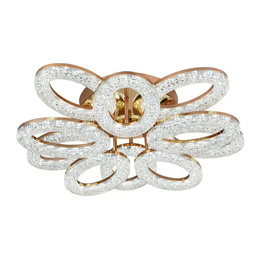 Lustra LED 15360lm 120W 3CCT IP20, auriu - Lucce [3]