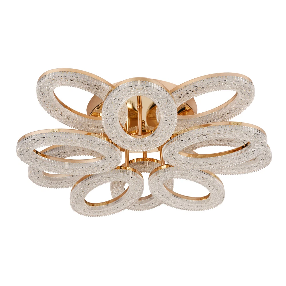 Lustra LED 15360lm 120W 3CCT IP20, auriu - Lucce [1]