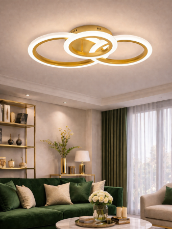 Lustra LED 2700lm 45W 50cm 3500-6000K cu telecomanda - Oro