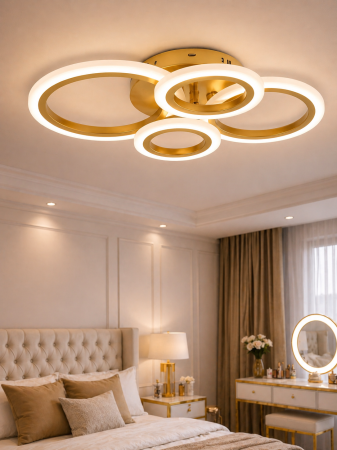 Lustra LED 3120lm 52W 56cm 3500-6000K cu telecomanda - Oro