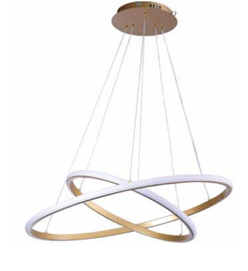 Pendul LED 3300lm, 60W, 2700-5400K, auriu- Halo [2]