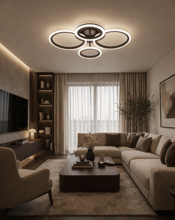 Lustra LED 3750lm 50W 3CCT maro dimabila - Mira