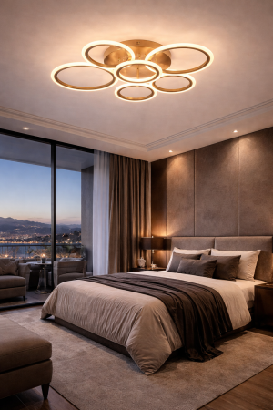 Lustra LED 7500lm 125W 3CCT 7500lm IP20, auriu - Glovy