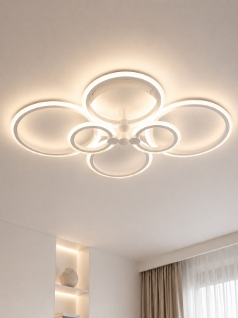 Lustra LED 9800lm, 140W, 3CCT cu telecomanda, alb - Europe