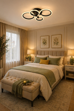 Lustra living LED URBAN, 3150lm, 45W, 3CCT, negru, dimabila [2]