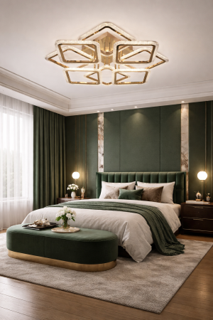 Corpuri de Iluminat Interior - Lustra Veil LED 115W 3CCT 10925lm auriu dimabila