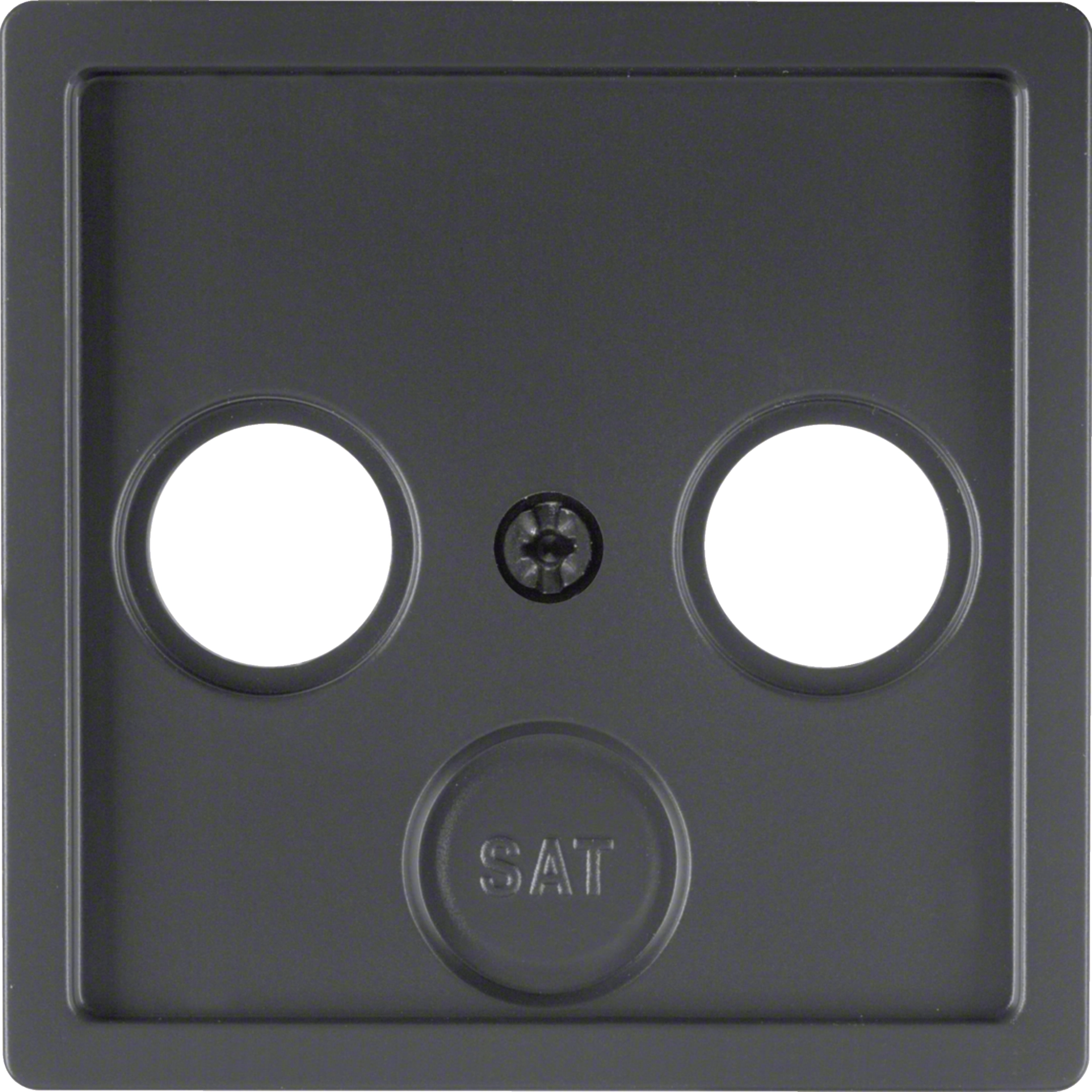 Aparataj Modular - Masca priza RTV cu 2-3 iesiri, Q.1/Q.3/Q.7/Q.9, antracit catifelat