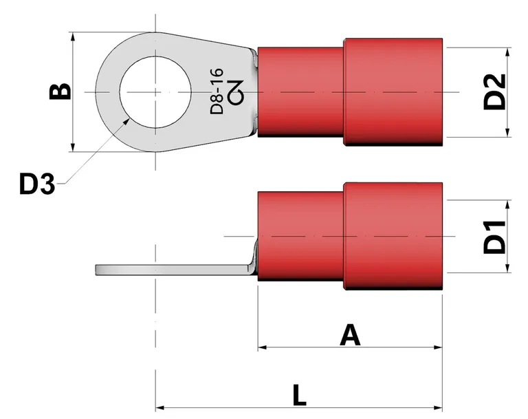 Papuc inelar izolat 4 - 6 mm², M4, 100 buc [1]