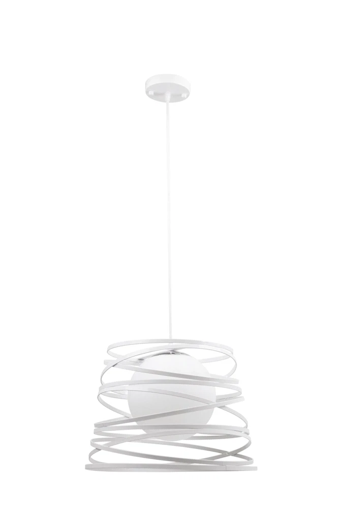 Pendul 1xE27 40W, 100x30cm, alb+crom  - Instar [1]