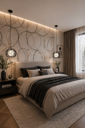 Pendul 1xE27 40W,  negru+alb - Modus [1]