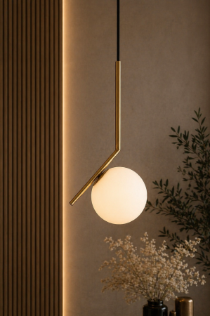 Pendul dulie 1XE14, 40W, 1.5m, auriu - Nala