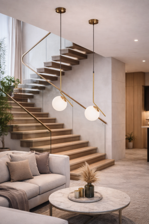 Pendul dulie 1XE14, 40W, 1.5m, auriu - Nala