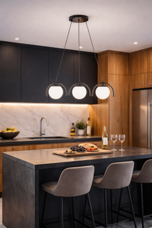 Pendul Glace dulie 3XE27 IP20 negru