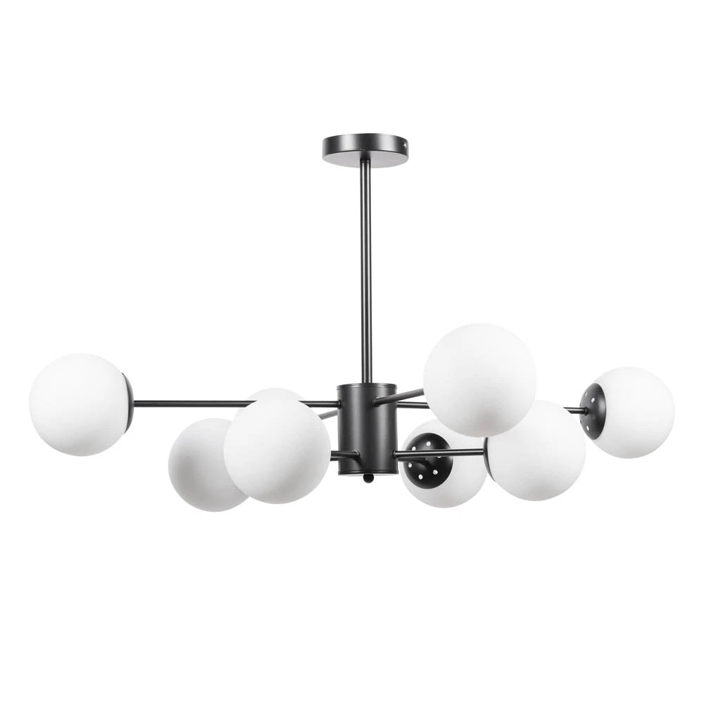 Pendul globuri, 8XE27, 60W, IP20, negru - Lace [6]
