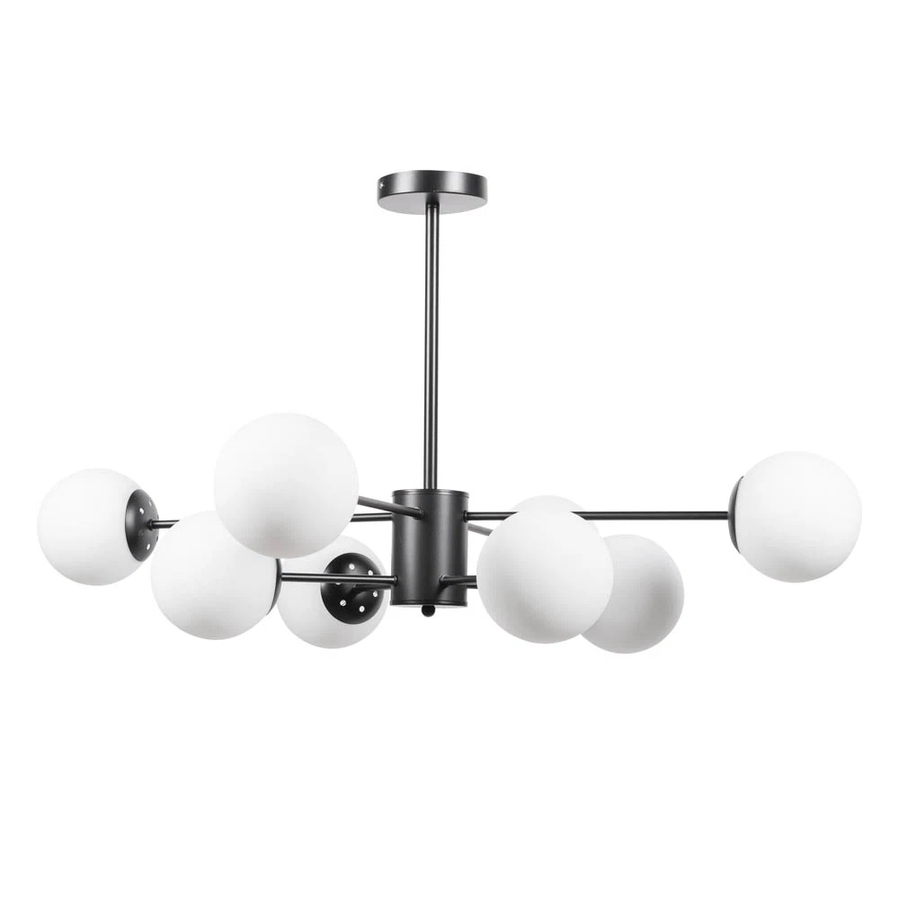 Pendul globuri, 8XE27, 60W, IP20, negru - Lace [5]
