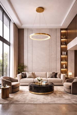 Corpuri de Iluminat Interior - Pendul LED 2080lm 26W 3CCT IP20, auriu - Linea