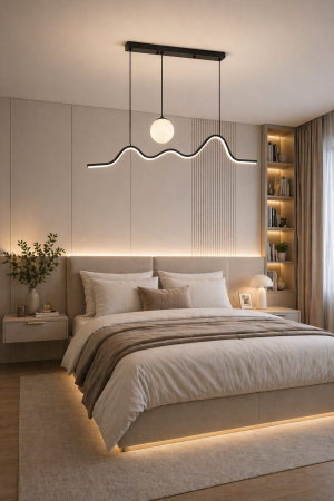 Pendul LED 2380lm, 26W, IP20, 3000-4000-6500K, negru - Hades [1]