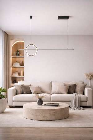 Corpuri de Iluminat Interior - Pendul LED 2800lm, 23W, IP20, 3000-4000-6500K, negru - Hera