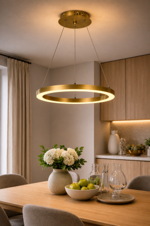 Pendul LED 30W 3CCT 2100lm IP20, auriu, rotund