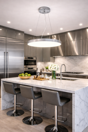 Corpuri de Iluminat Interior - Pendul LED 3900lm 65W 60cm 4000K IP20 gri - Lind