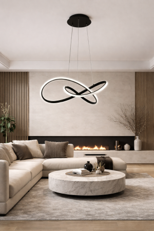 Pendul LED Libra 3410lm  55W 3CCT  negru