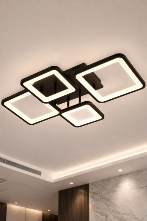 Plafoniera Ambient LED 70W 3CCT 3850lm negru dimabila
