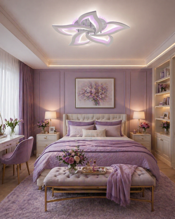 Plafoniera Fleur LED 95W 3CCT 8360lm alb dimabila [2]