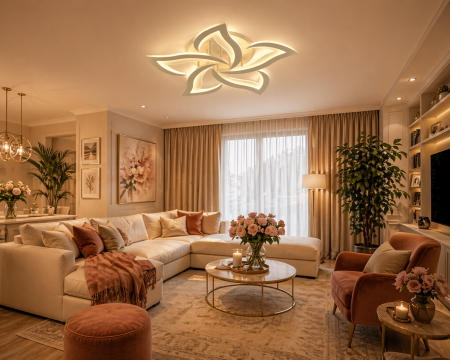 Plafoniera Fleur LED 95W 3CCT 8360lm alb dimabila [3]