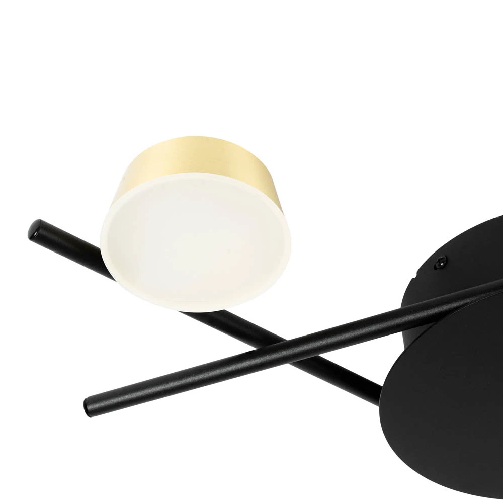Plafoniera LED 1080lm, 3x6W, 3000K, 590x70mm, negru-auriu - Kira [6]