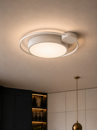 Corpuri de Iluminat Interior - Plafoniera LED 1400lm, 28W, 3000K, 440x70mm, alb - Moon