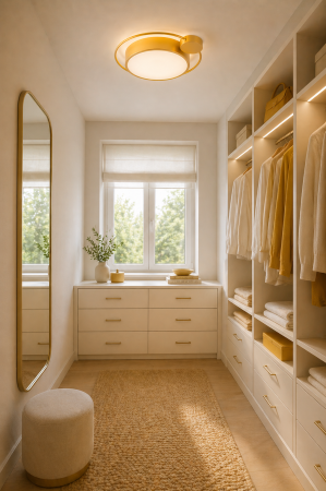 Plafoniera LED 1400lm, 28W, 3000K, 440x70mm, auriu - Moon [2]