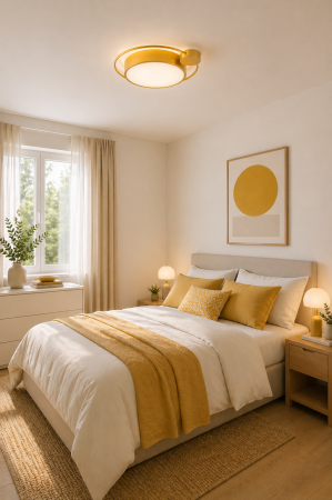 Plafoniera LED 1400lm, 28W, 3000K, 440x70mm, auriu - Moon [3]