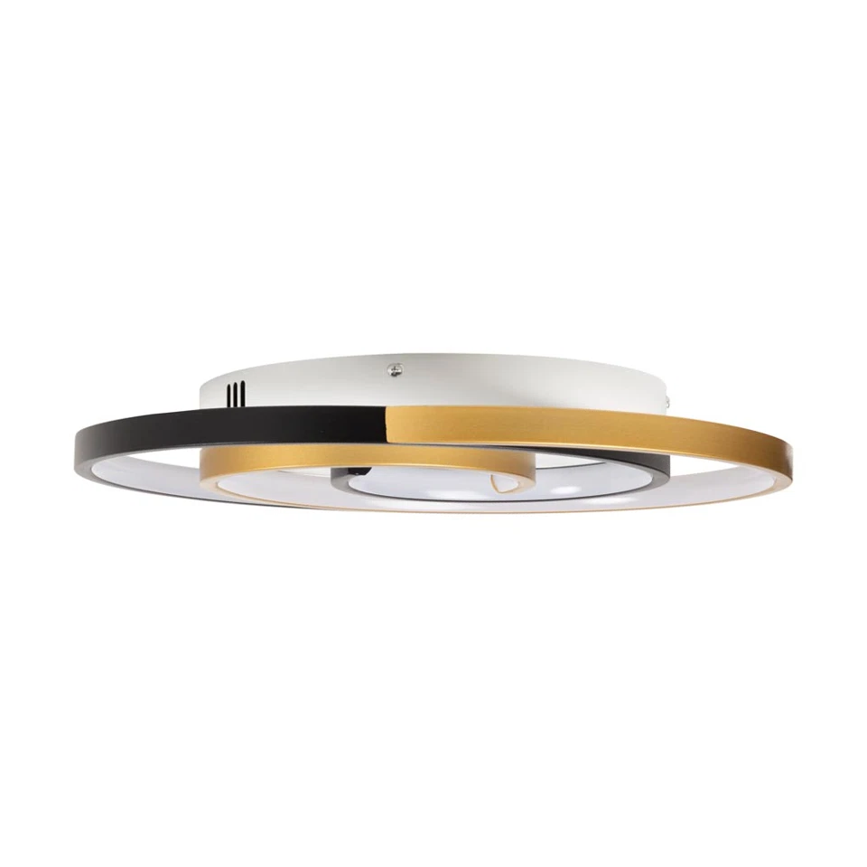 Plafoniera LED 1500lm, 30W, 42cm , 3000k-6500K, IP20, negru+auriu - Trim [4]